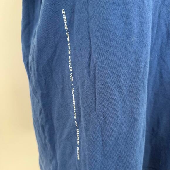 MONCLER 7 FRAGMENT BLUE T-SHIRT - Picture 4 of 8